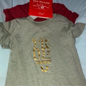 True Religion rompers 3-6M